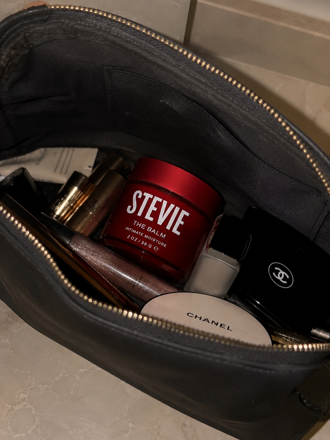Camille R. with Stevie The Balm